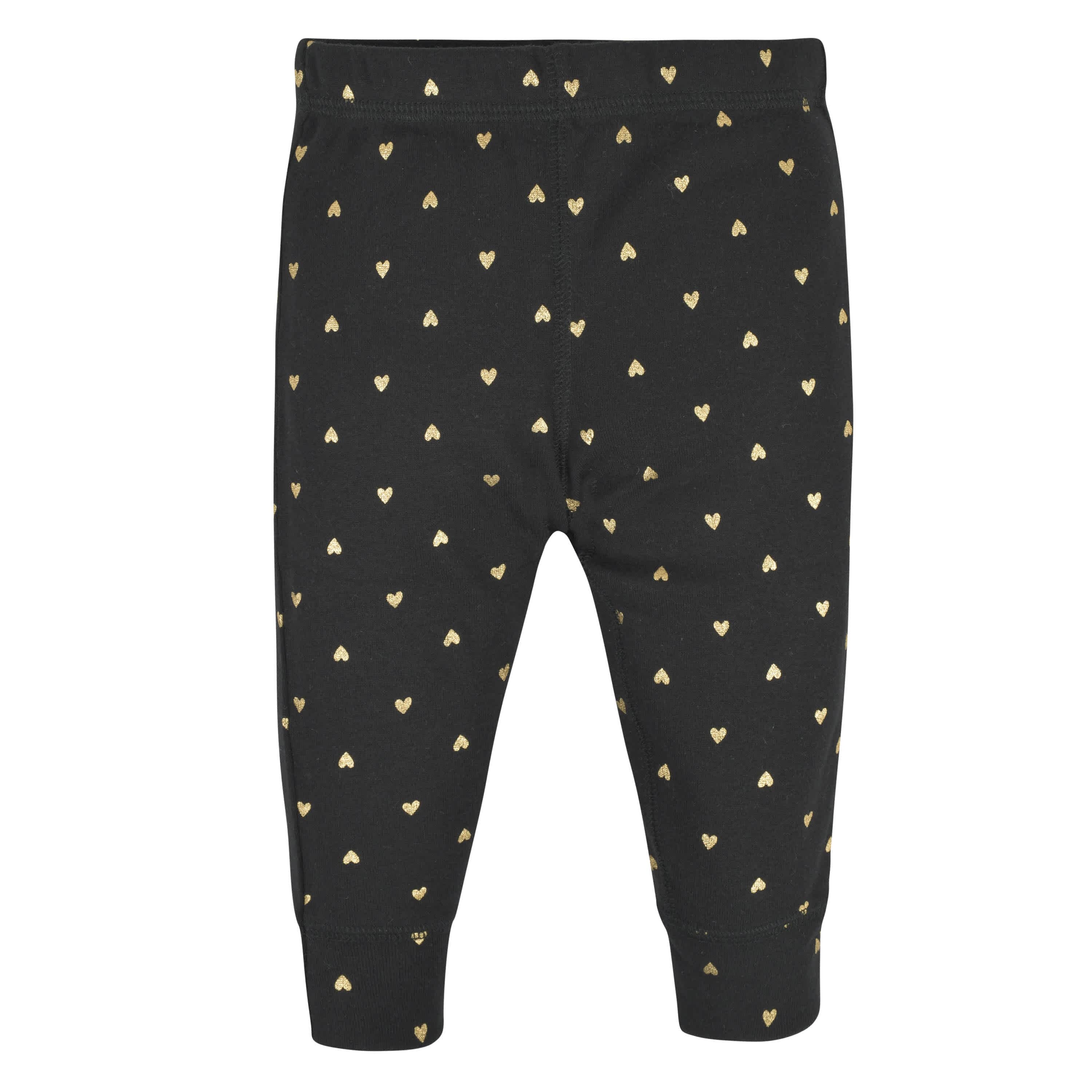 4-Pack Baby Girls Hearts Active Pants-Gerber Childrenswear