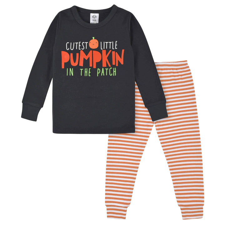 2-Piece Baby & Toddler Neutral Pumpkin Snug Fit Cotton Pajamas-Gerber Childrenswear