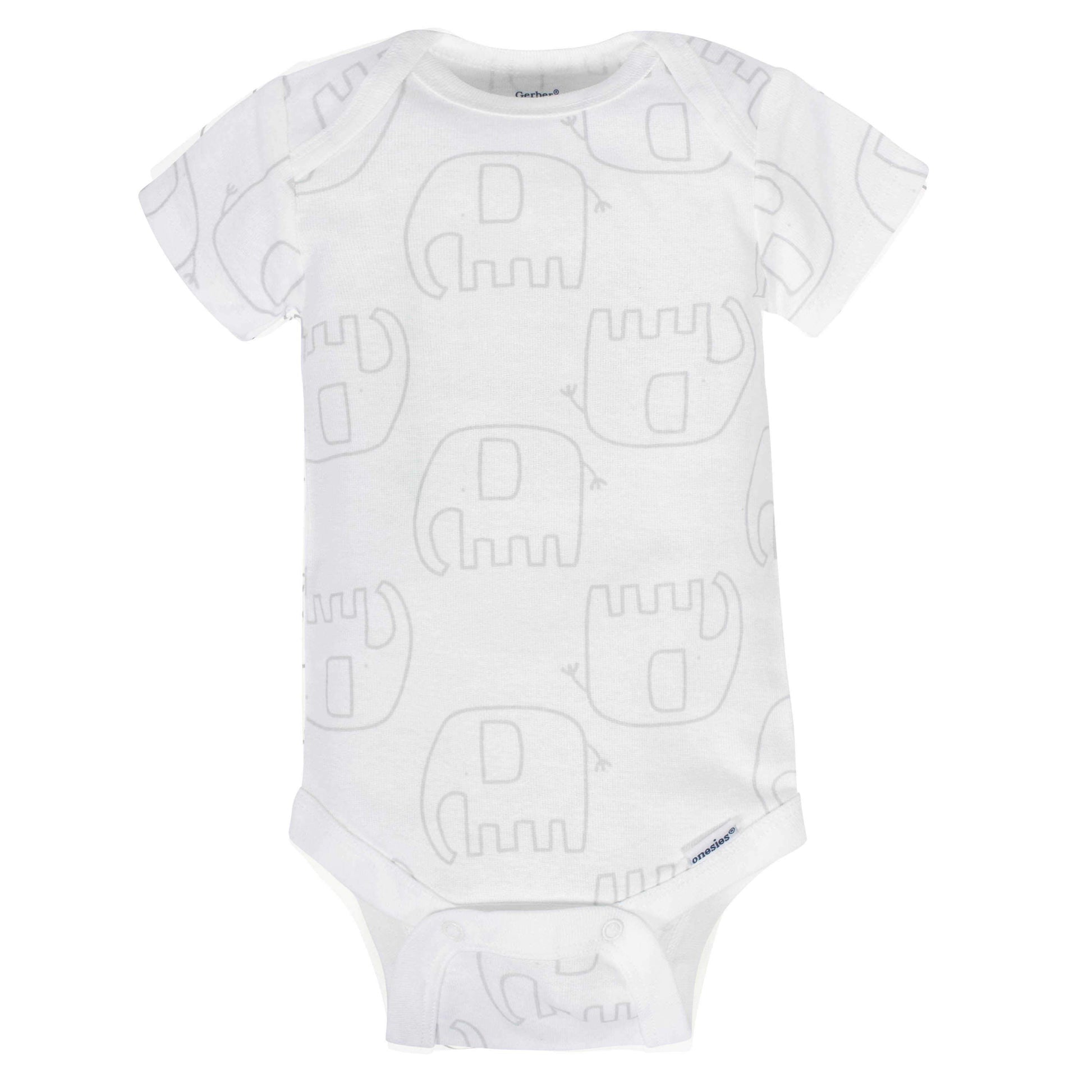 8-pack Baby Neutral Animals Short Sleeve Onesies® Bodysuits