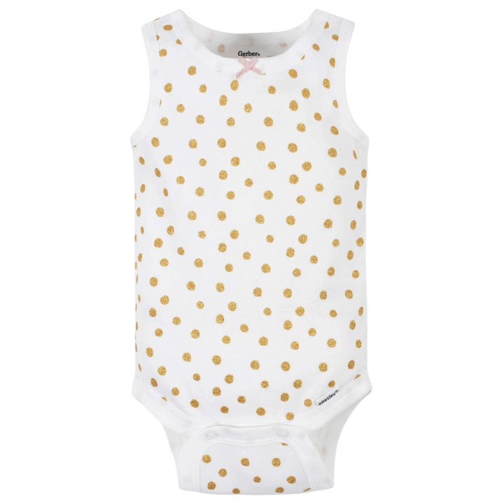 4-Pack Baby Girls Sparkle Tank Onesies® Bodysuits-Gerber Childrenswear