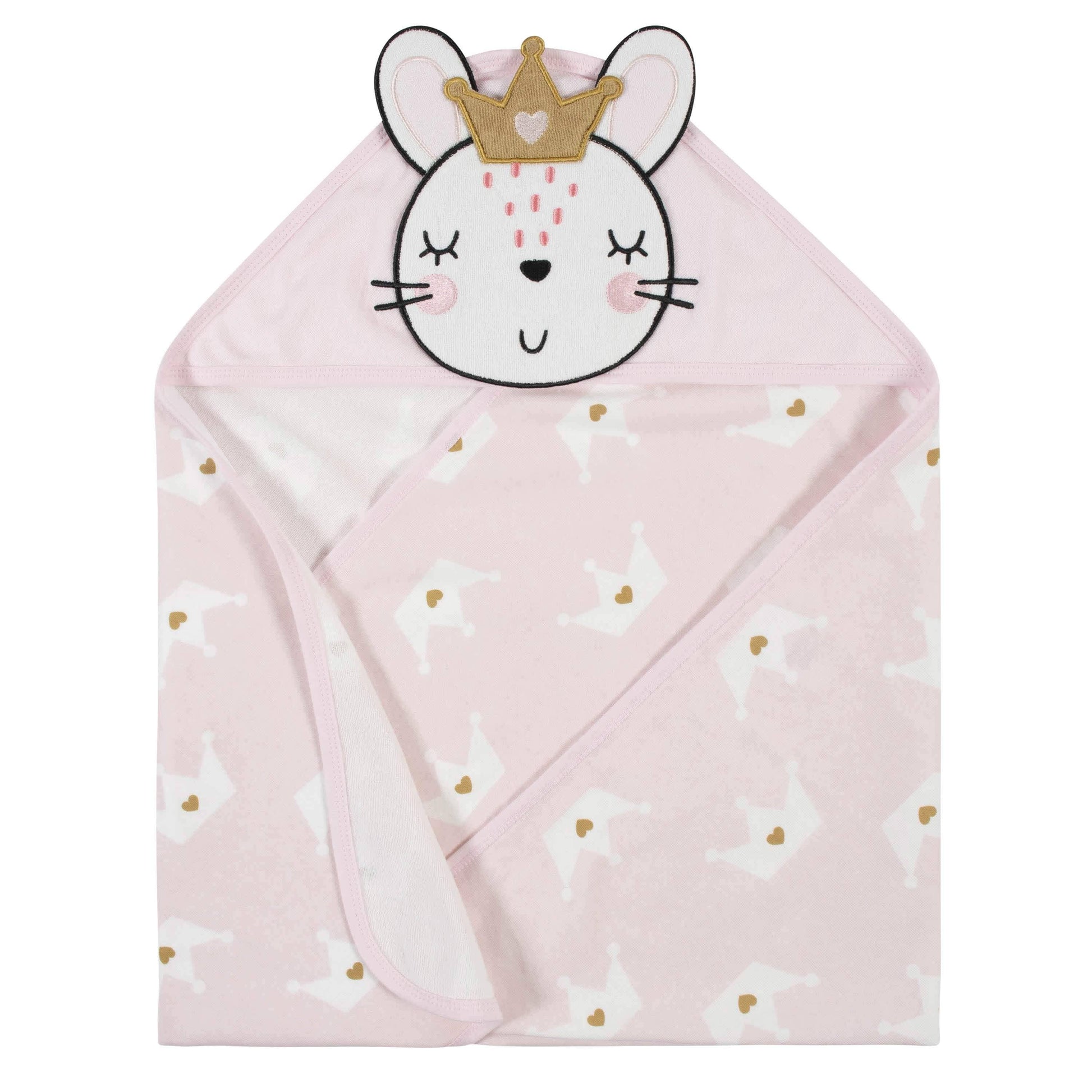 4-Piece Baby Girls Bunny Ballerina Hooded Towel & Washcloth Set-Gerber Childrenswear