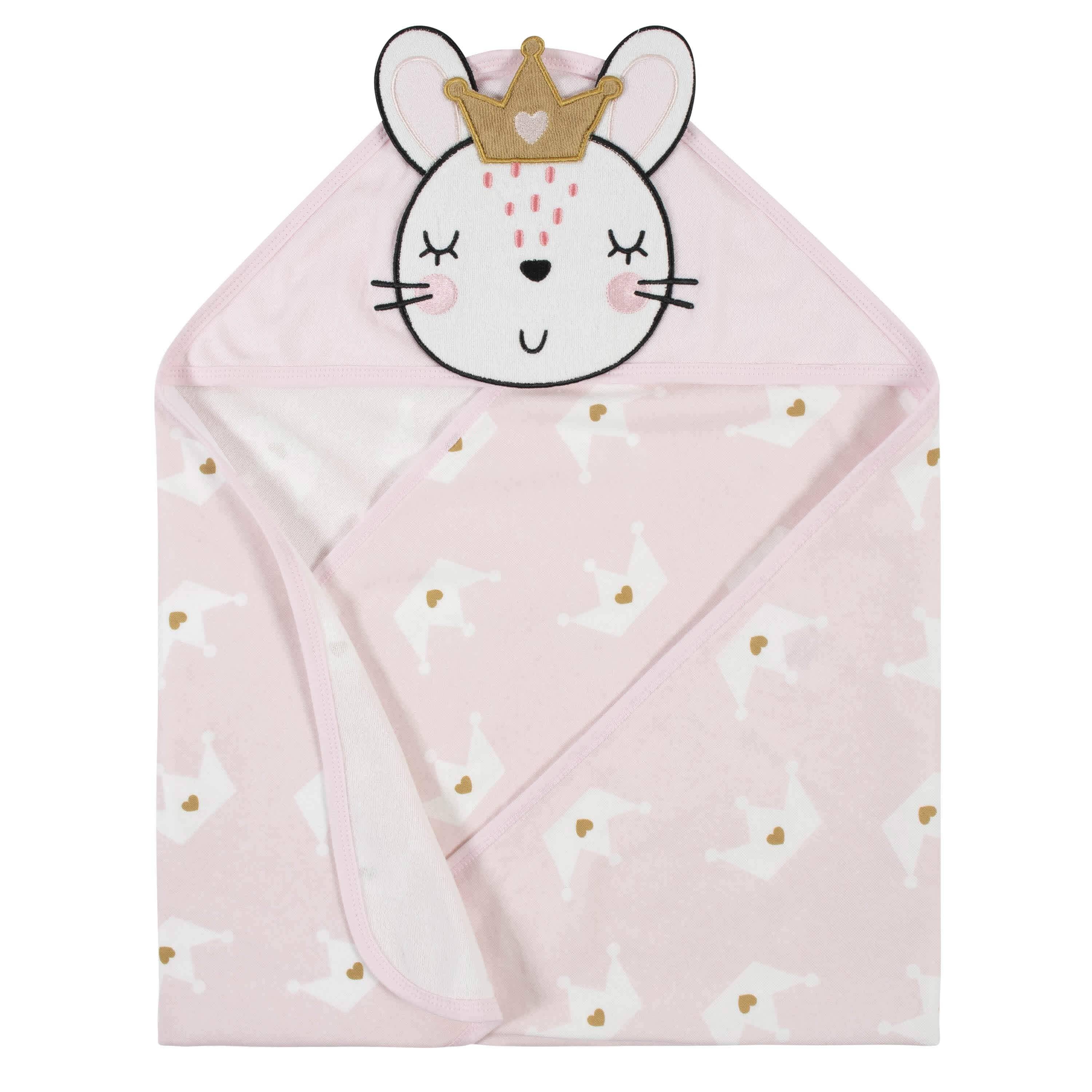 4-Piece Baby Girls Bunny Ballerina Hooded Towel & Washcloth Set-Gerber Childrenswear