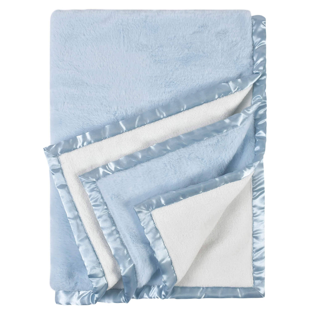 Embroidered Boys Light Blue Plush Blanket-Gerber Childrenswear