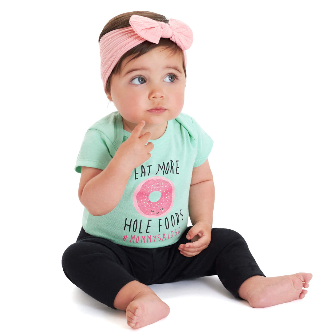6-Piece Baby Girls Donut Onesies® Brand Bodysuits & Pants Set-Gerber Childrenswear