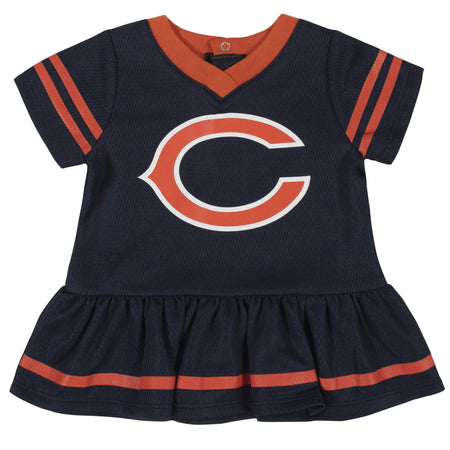 2-Piece Baby Girls Chicago Bears Dress & Diaper Cover Set