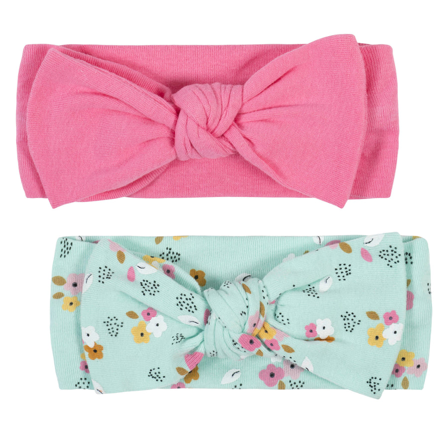 2-Pack Baby Girls Floral Headbands-Gerber Childrenswear