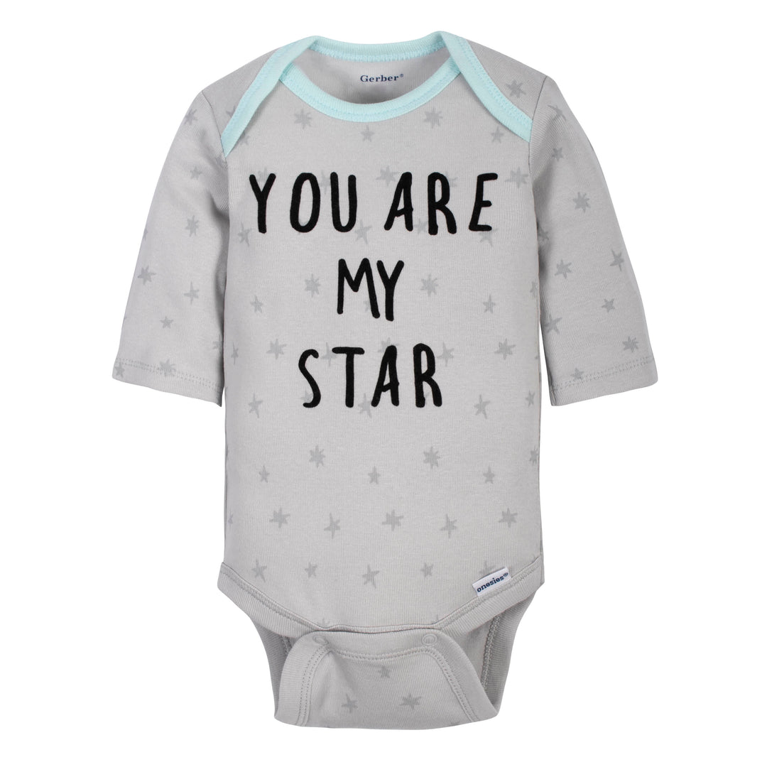 5-Pack Baby Giraffe Long Sleeve Onesies® Bodysuits-Gerber Childrenswear