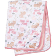 Girls Woodland Critters Plush Blanket-Gerber Childrenswear