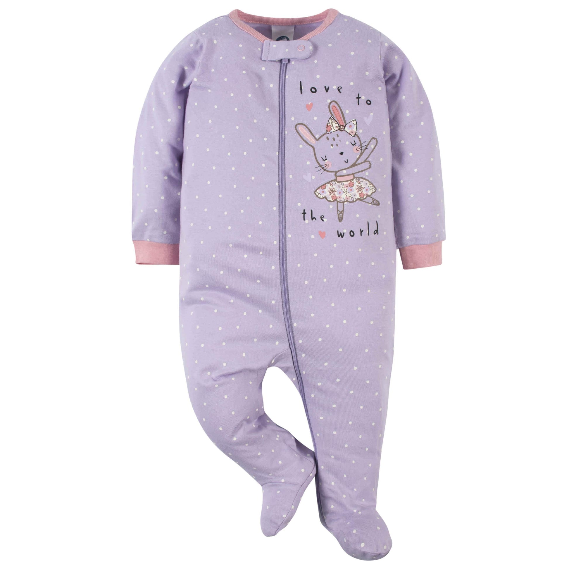 6-Piece Baby Girls Bunny Ballerina Onesies® Bodysuit and Sleep 'N Play Set-Gerber Childrenswear
