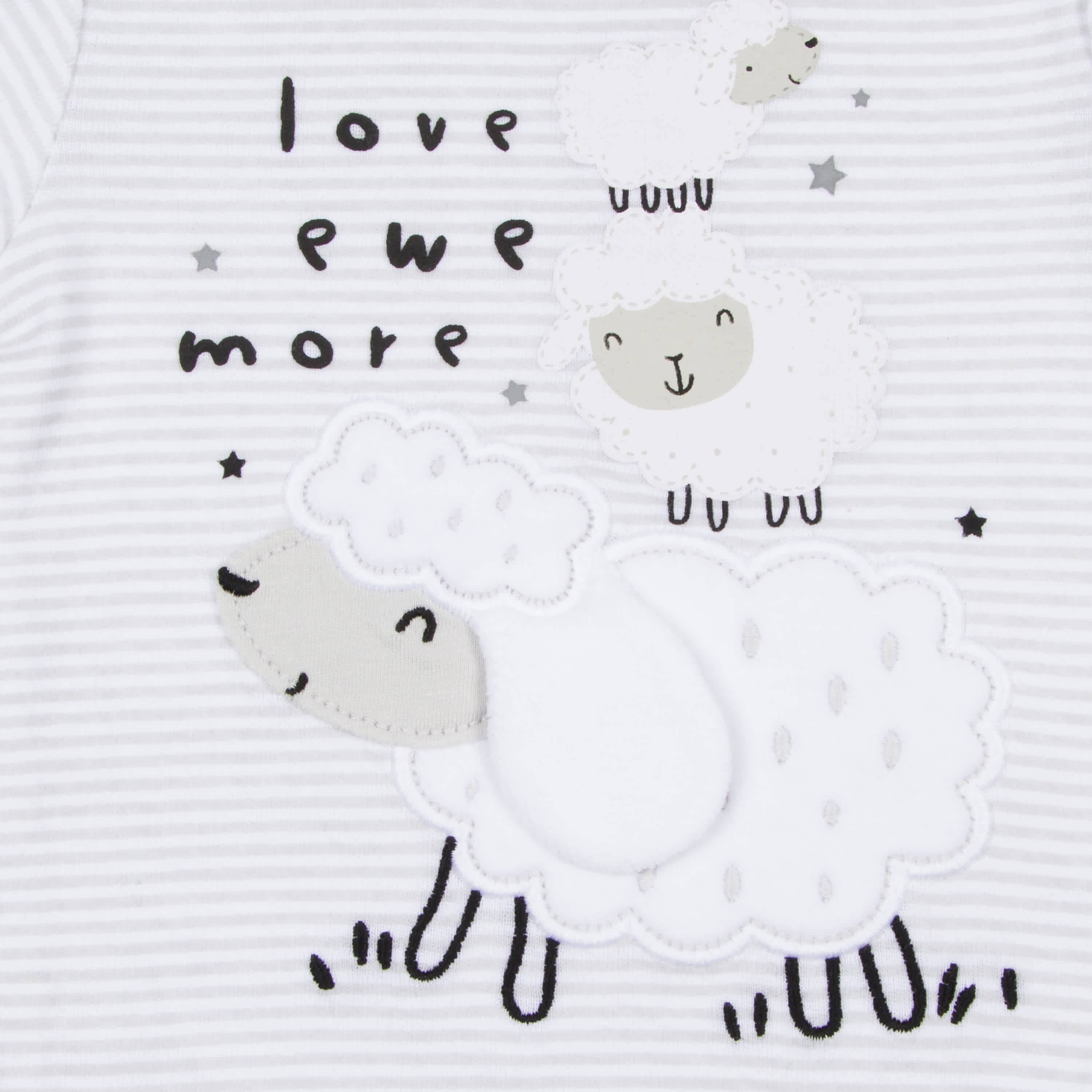 5-Pack Baby Neutral Lamb Short Sleeve Onesies® Bodysuits