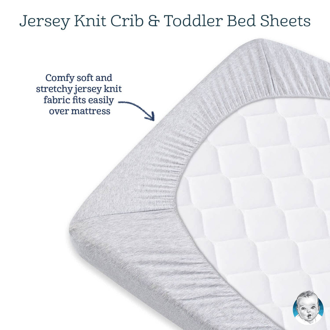 Neutral White Fitted Crib Sheet-Gerber Childrenswear