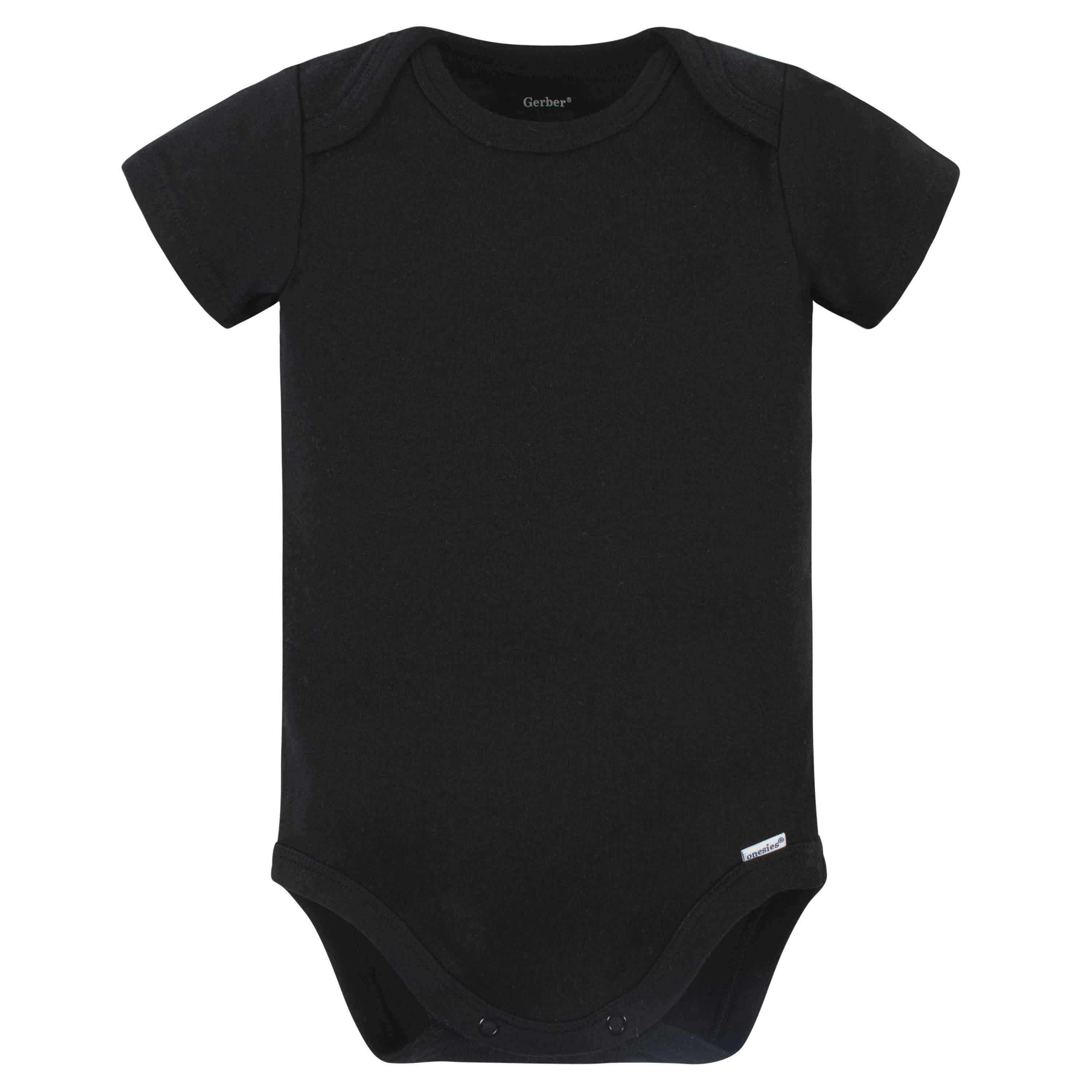 5-Pack Baby Black Premium Onesies® Bodysuits-Gerber Childrenswear
