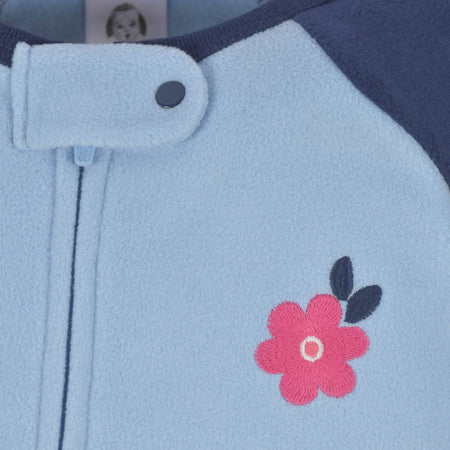 Infant Girls Floral Fleece Pajamas
