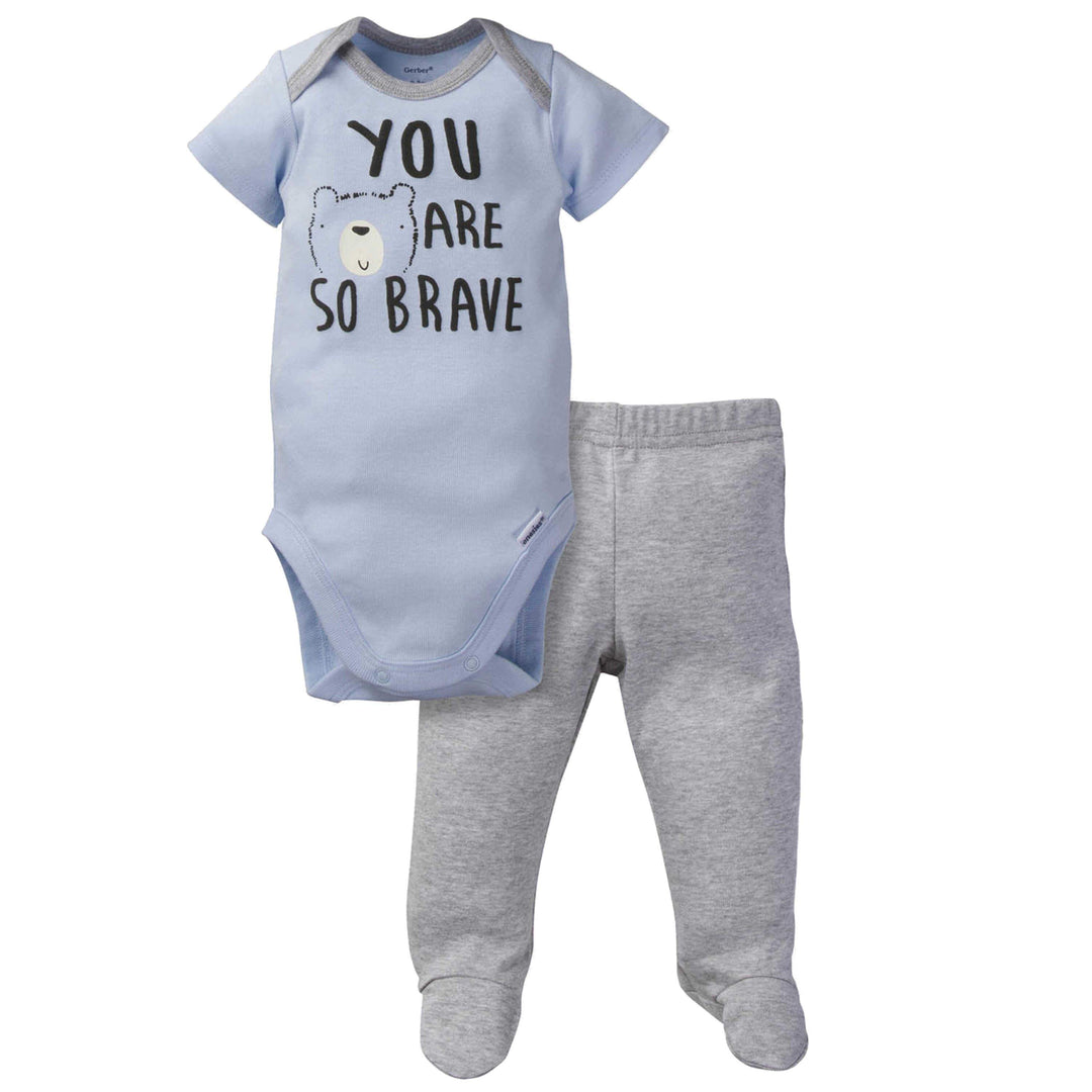 2-Piece Baby Boys Bear Bodysuit and Pant Set-Gerber Childrenswear