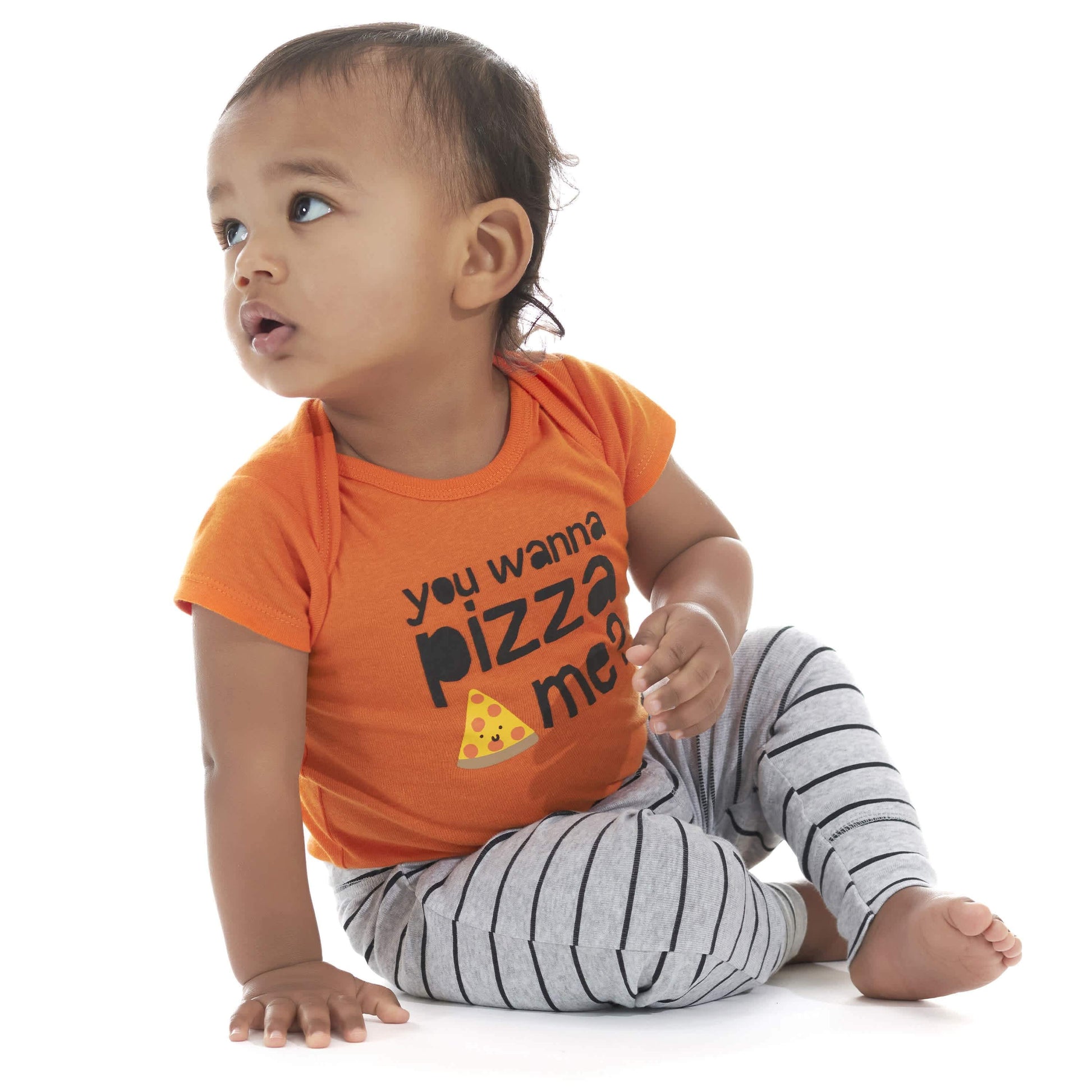 6-Piece Baby Boys Pizza Onesies® Brand Bodysuits & Pants Set-Gerber Childrenswear