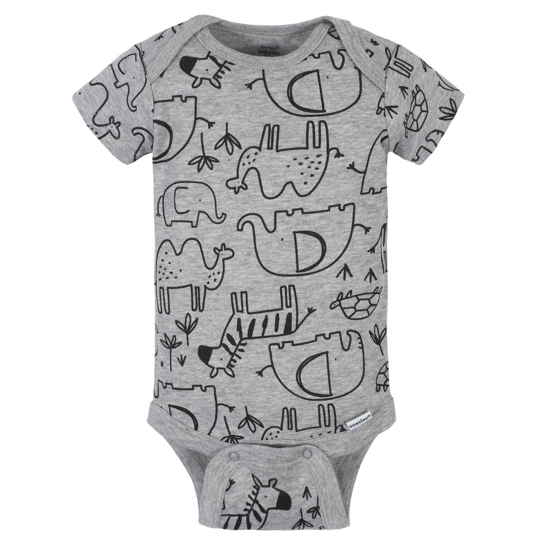 8-Pack Baby Boys Jungle Short Sleeve Onesies® Bodysuits-Gerber Childrenswear