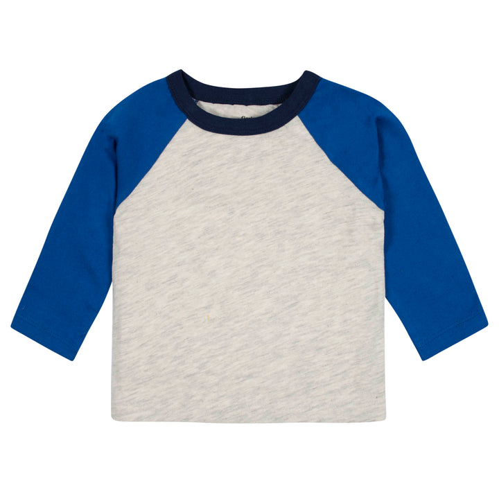 3-Pack Baby & Toddler Boys Royal Blues Long Sleeve Baseball Tees-Gerber Childrenswear