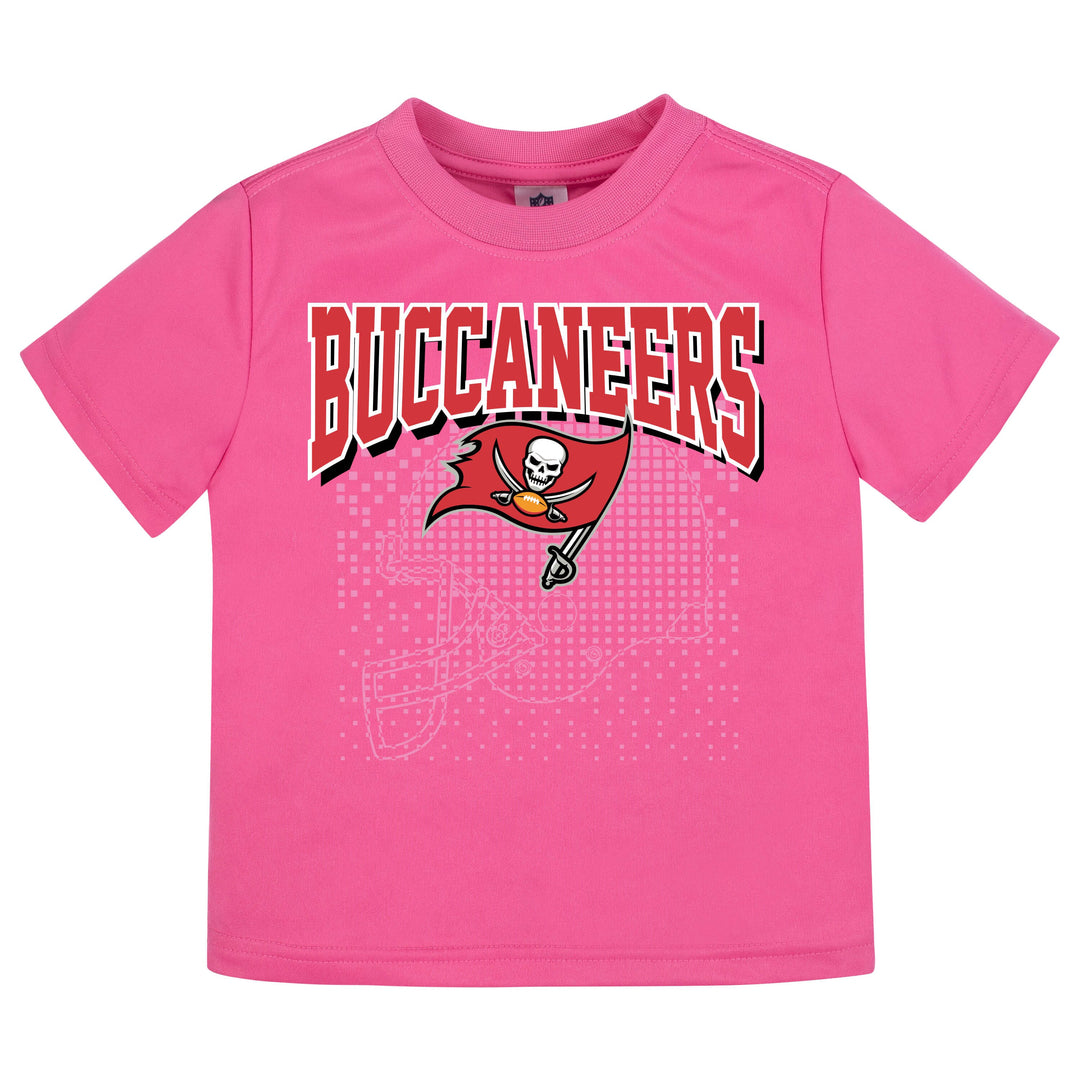 Tampa Bay Buccaneers Girls Short Sleeve Tee Shirt-Gerber Childrenswear