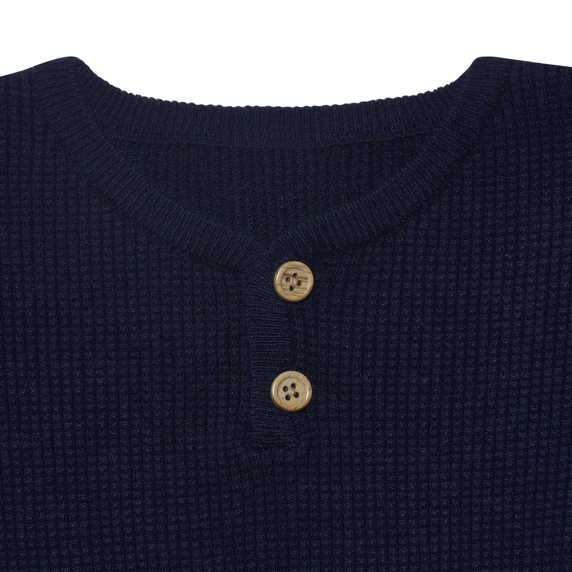 Infant & Toddler Boys Blue Henley Sweater-Gerber Childrenswear