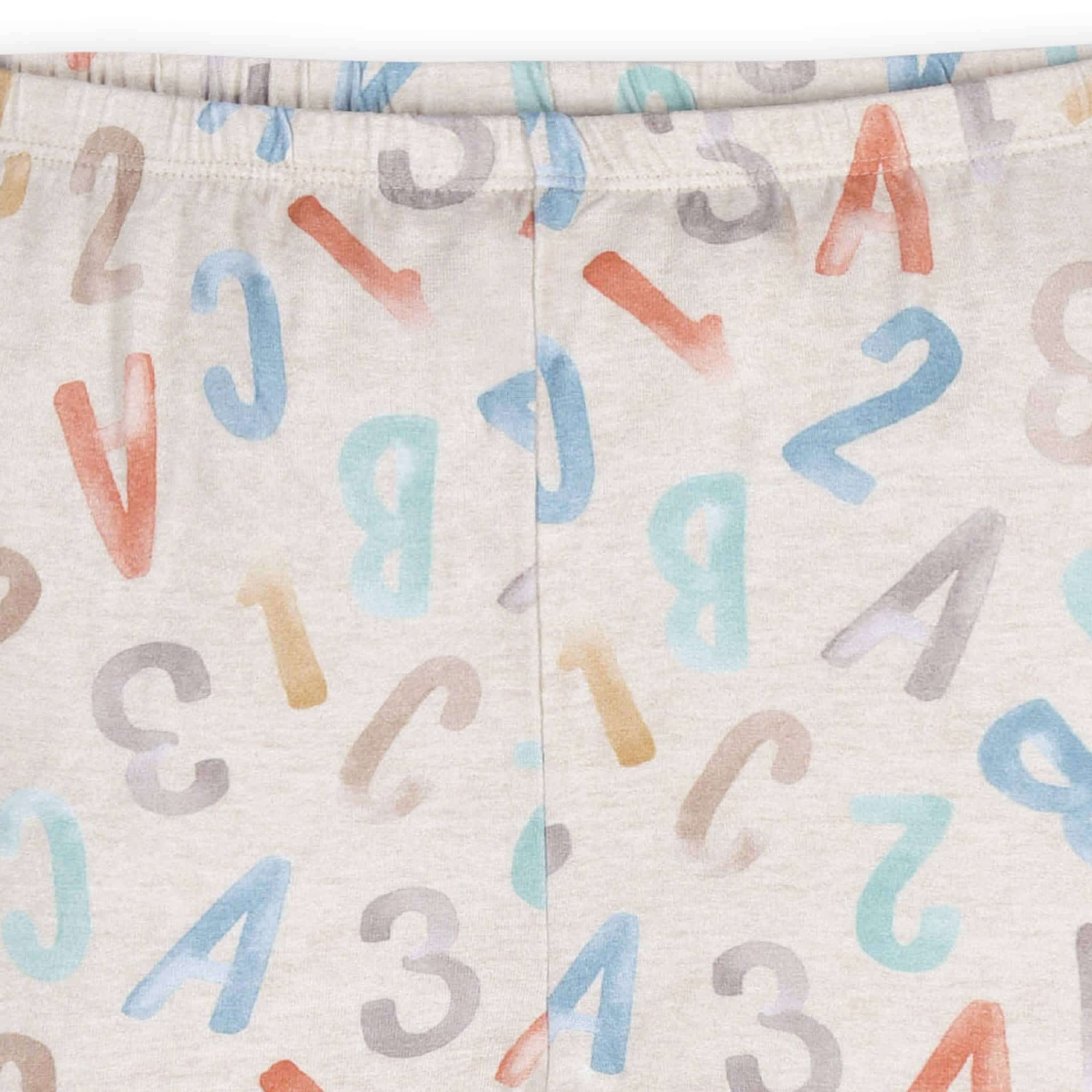 2-Piece Infant & Toddler ABC Buttery-Soft Viscose Made from Eucalyptus Snug Fit Pajamas