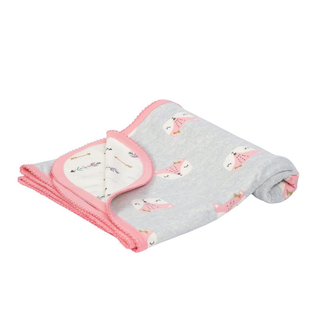 Baby Girl Fox Swaddle Blanket-Gerber Childrenswear