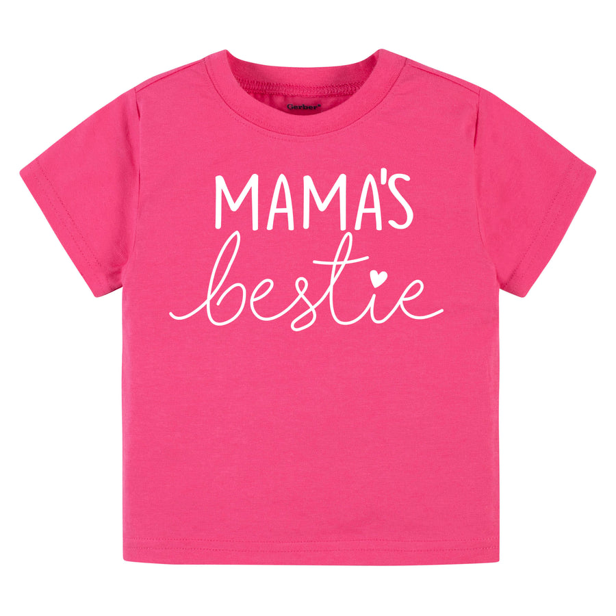 Infant & Toddler Girls "Mama's Bestie" Short Sleeve Tee-Gerber Childrenswear