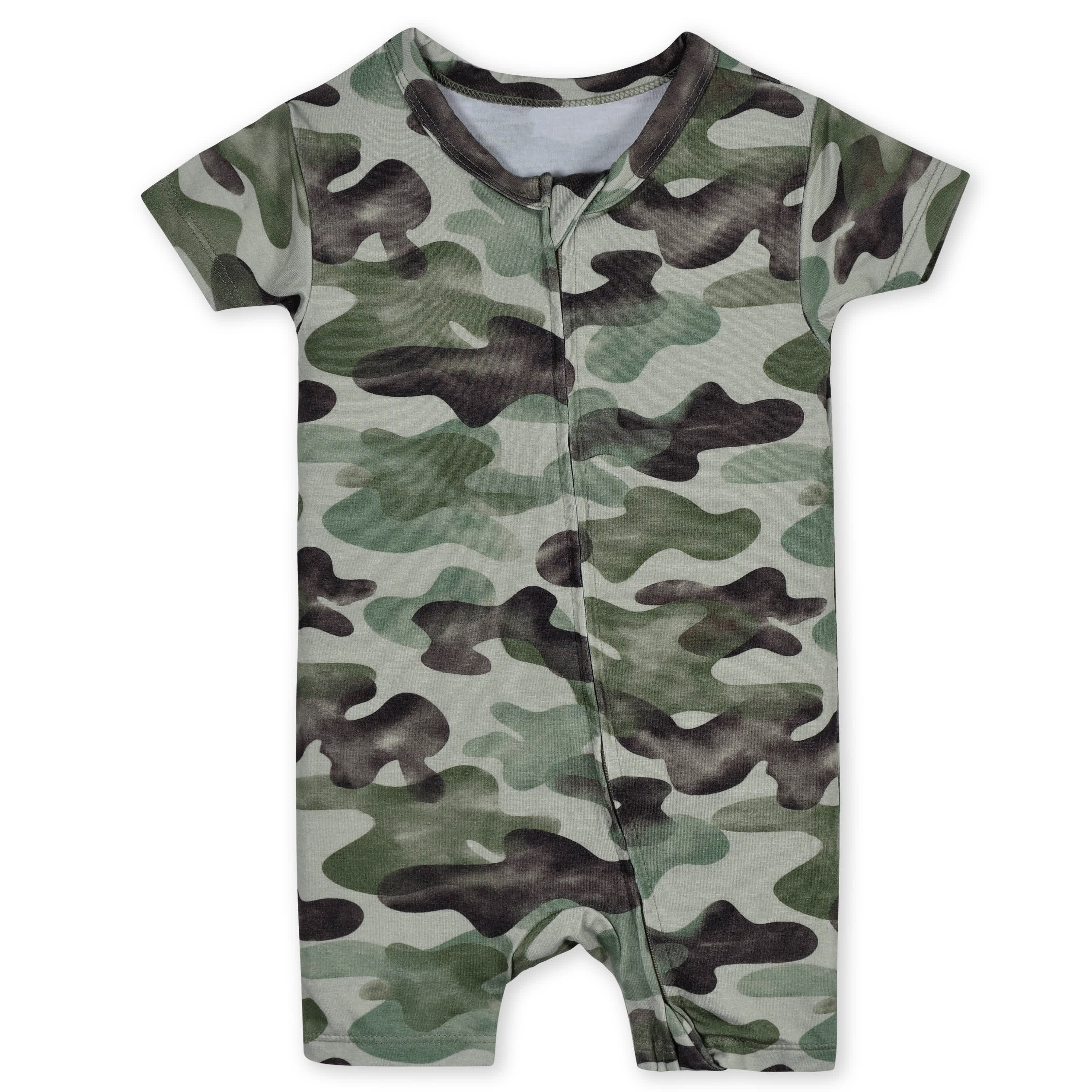 【もずく】B Camp-ball Fleece Rompers 90 Baby Boys Hide & Seek Camo Buttery Soft Viscose Made from