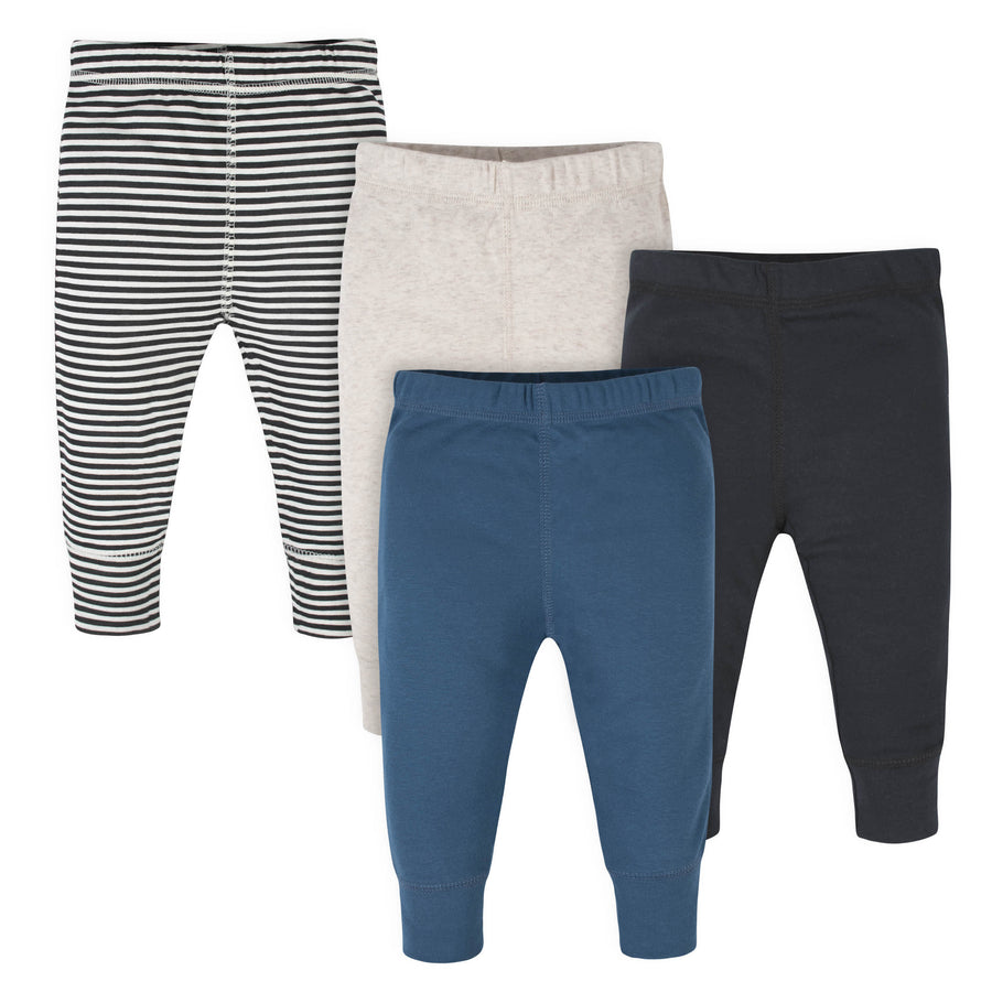 4-Pack Baby Boys Black Stripes Pants-Gerber Childrenswear
