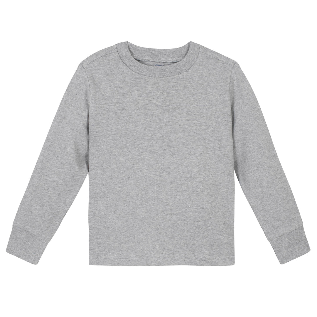 Gerber® Premium Long Sleeve Tee Shirt - Light Gray-Gerber Childrenswear