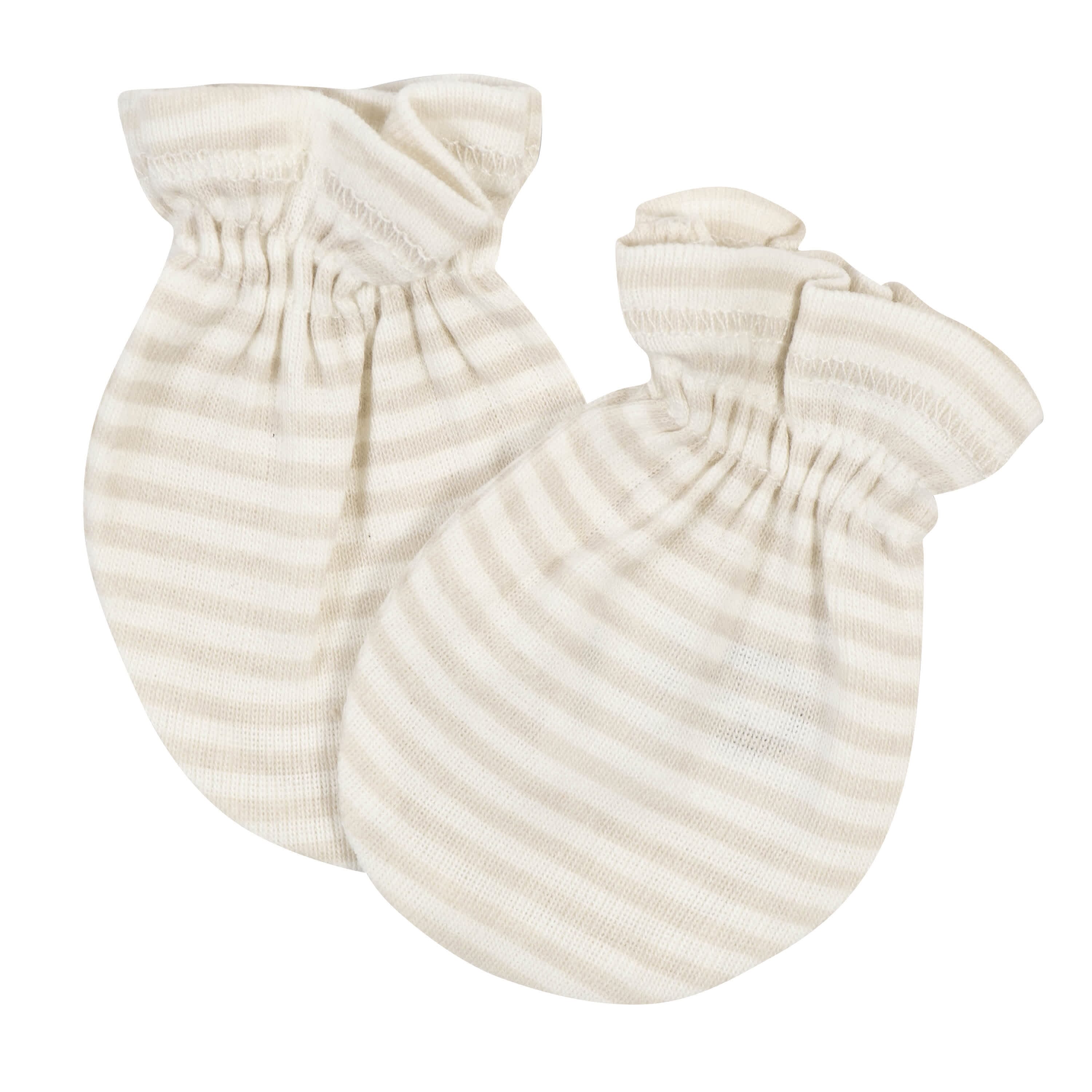 3-Pack Baby Neutral Safari No Scratch Mittens-Gerber Childrenswear