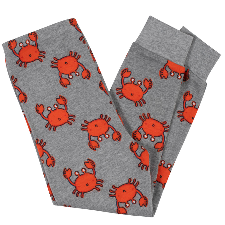 4-Piece Boys Crab Snug Fit Cotton Pajamas-Gerber Childrenswear