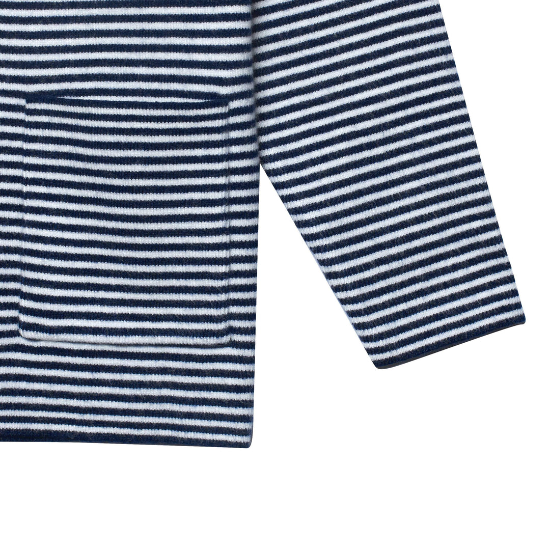Infant & Toddler Boys Blue Striped Sweater with Pocket-Gerber Childrenswear