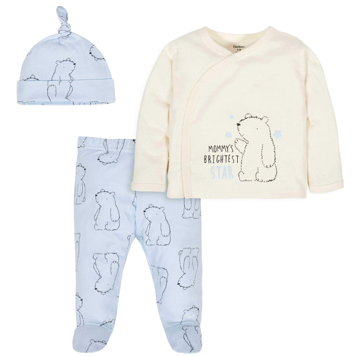 3-Piece Baby Boys' Bear Take Me Home Set-Gerber Childrenswear