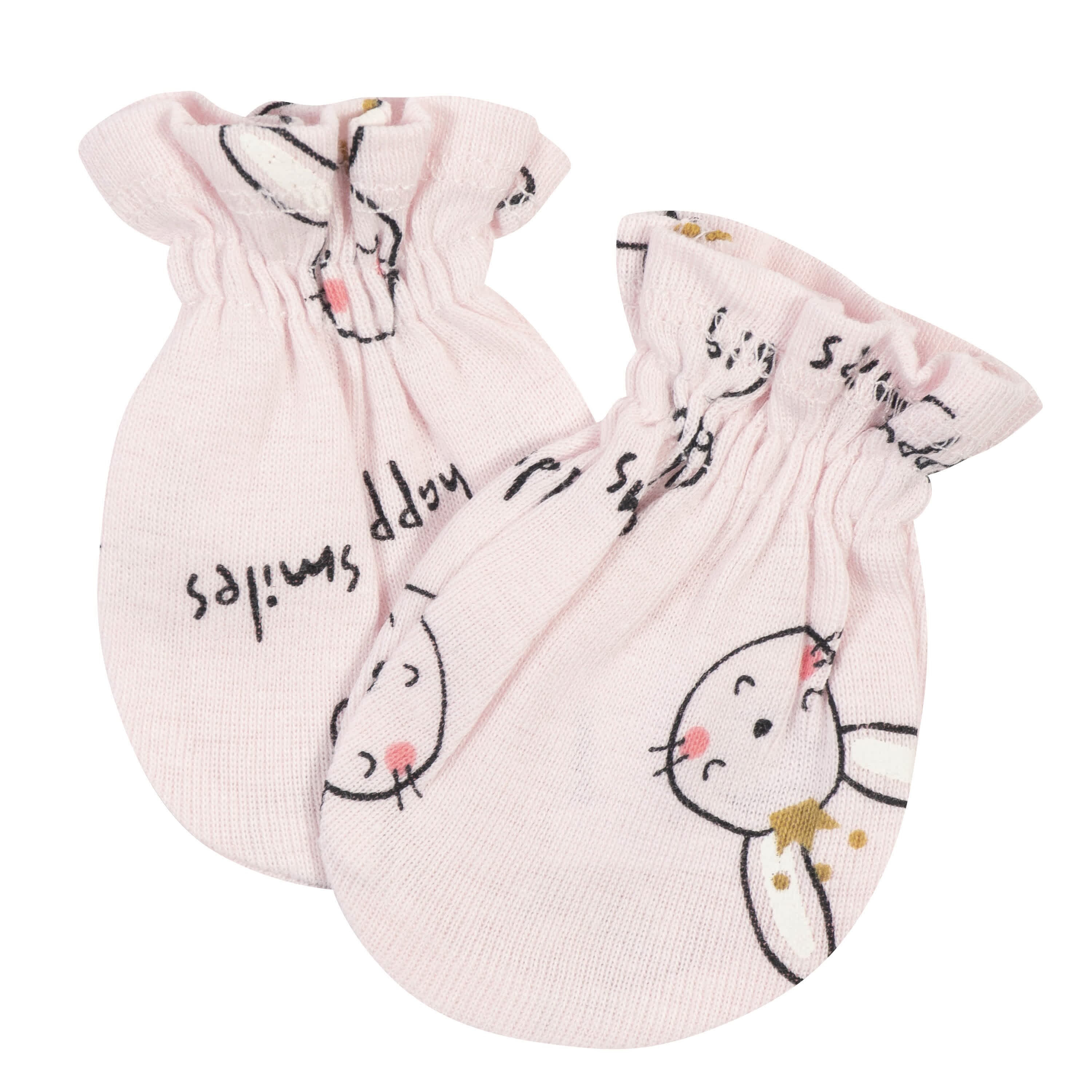 3-Pack Baby Girls Ballerina No Scratch Mittens-Gerber Childrenswear