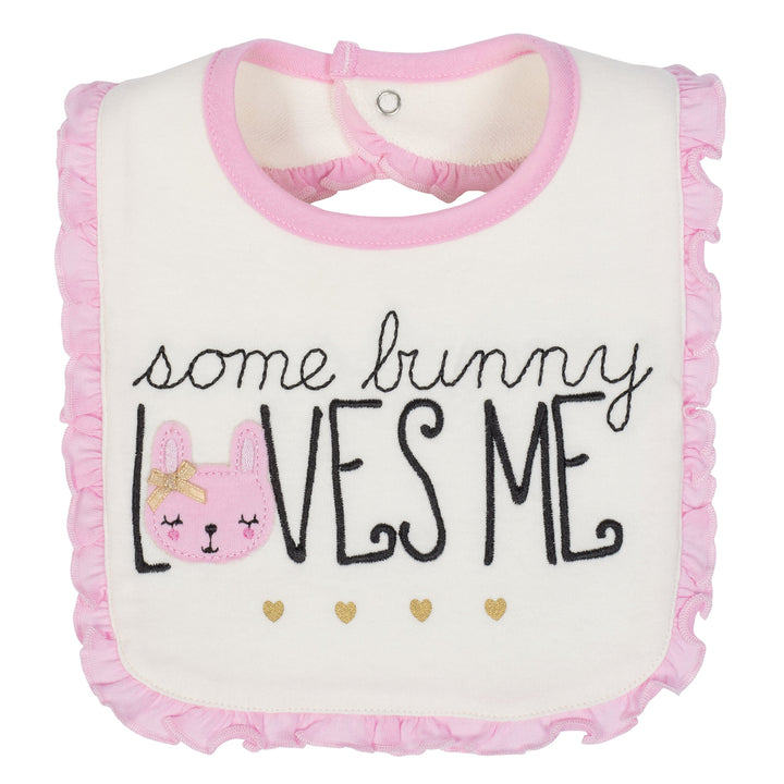 Baby Girl 3-pack Bunny Starter Bibs-Gerber Childrenswear