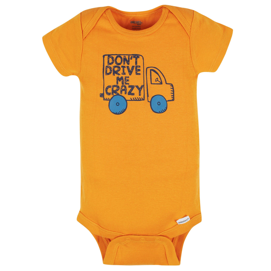 8-Pack Baby Boys Construction Zone Short Sleeve Onesies® Bodysuits
