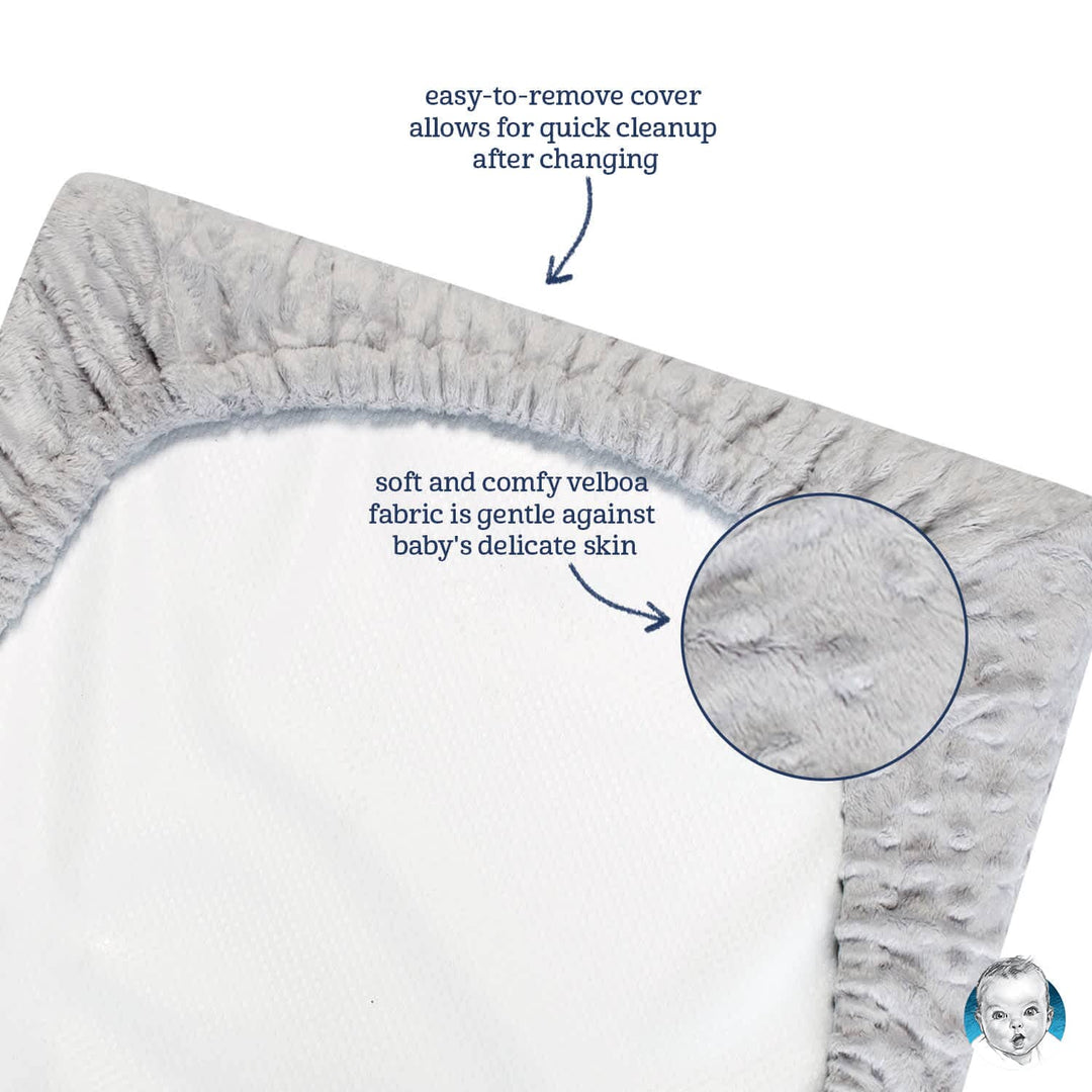 Baby Neutral White Changing Pad Cover-Gerber Childrenswear
