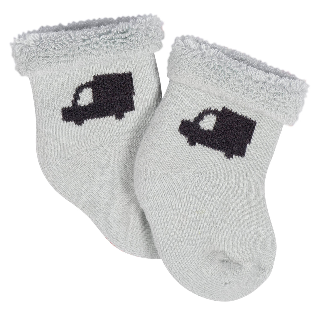 12-Pack Baby Boys Transportation Zone Terry Wiggle Proof® Socks