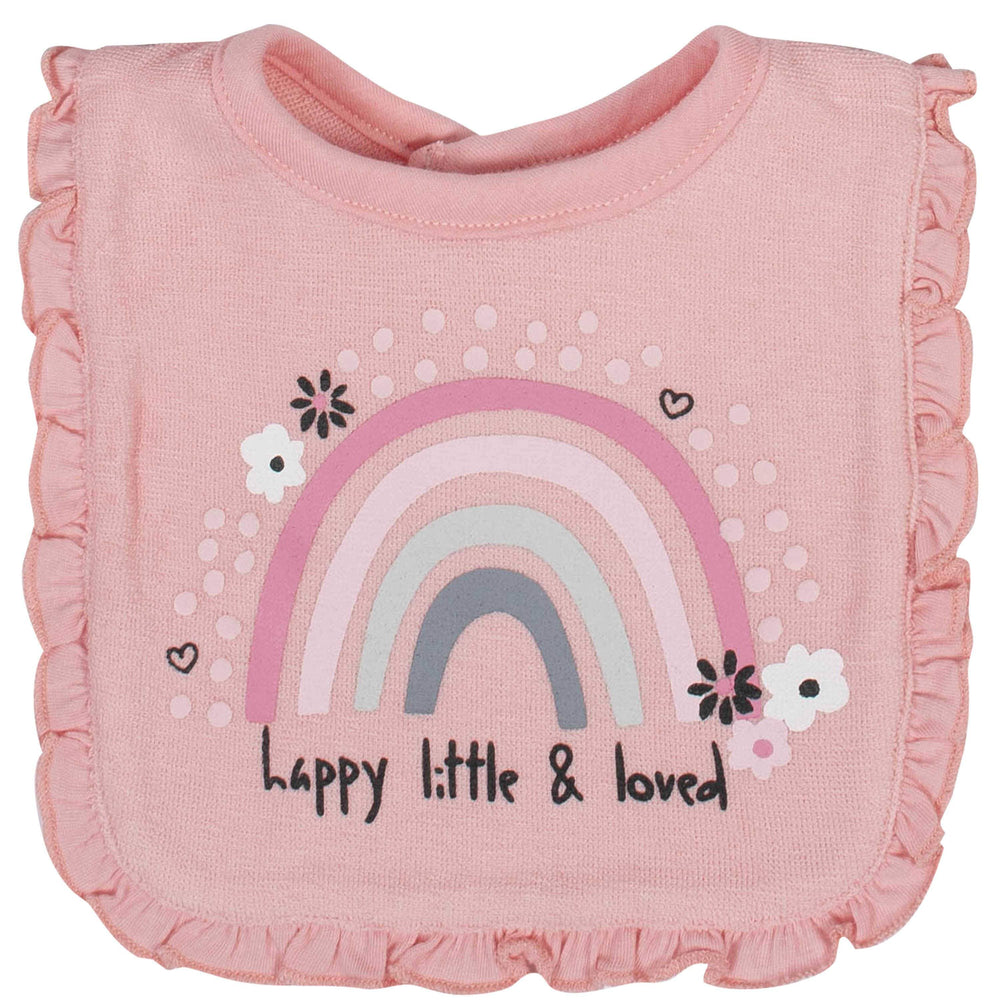 6-Piece Baby Girls Bear Terry Bibs & Burp Cloths Set-Gerber Childrenswear