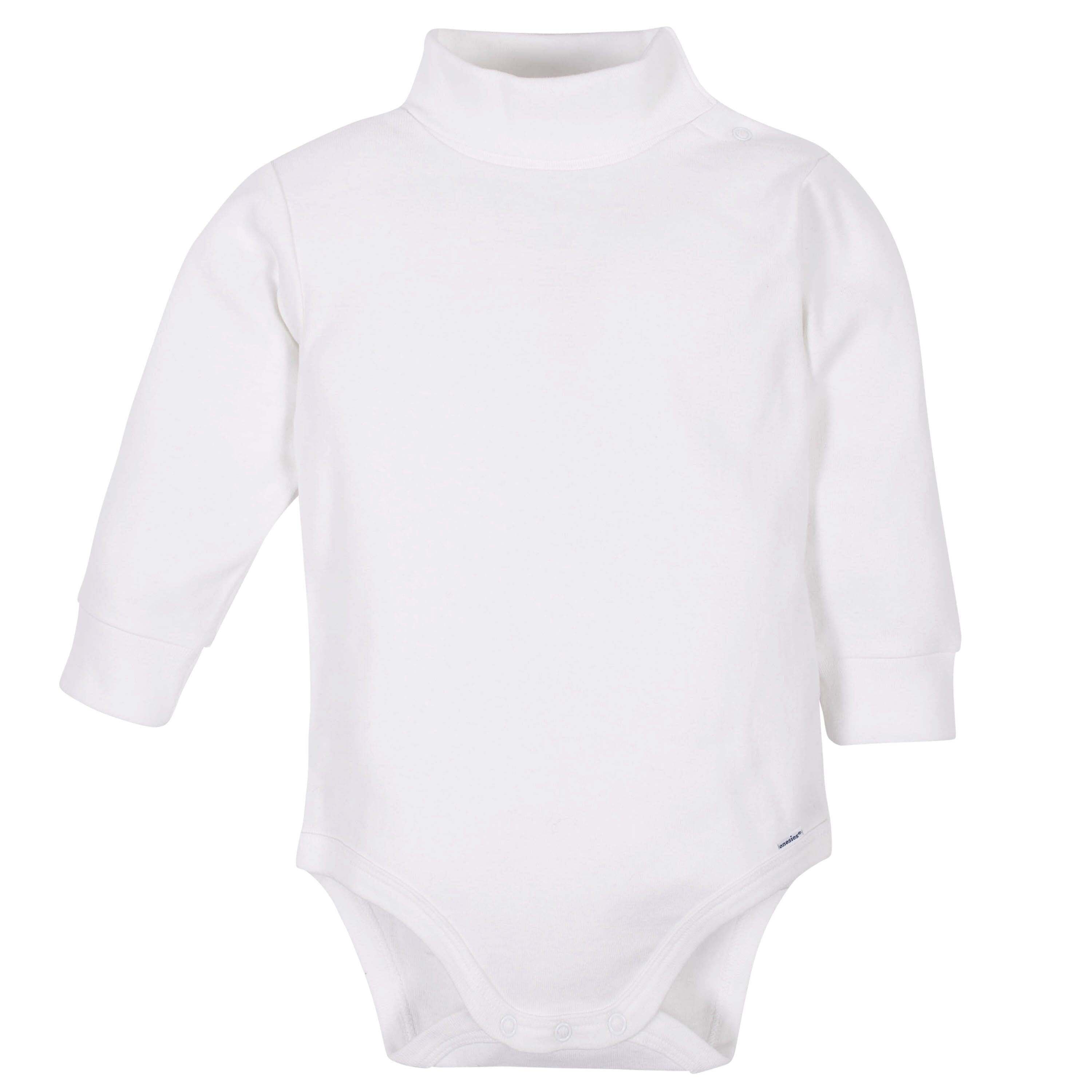 2-Pack Baby Neutral Long Sleeve Turtleneck Onesies® Bodysuits - White