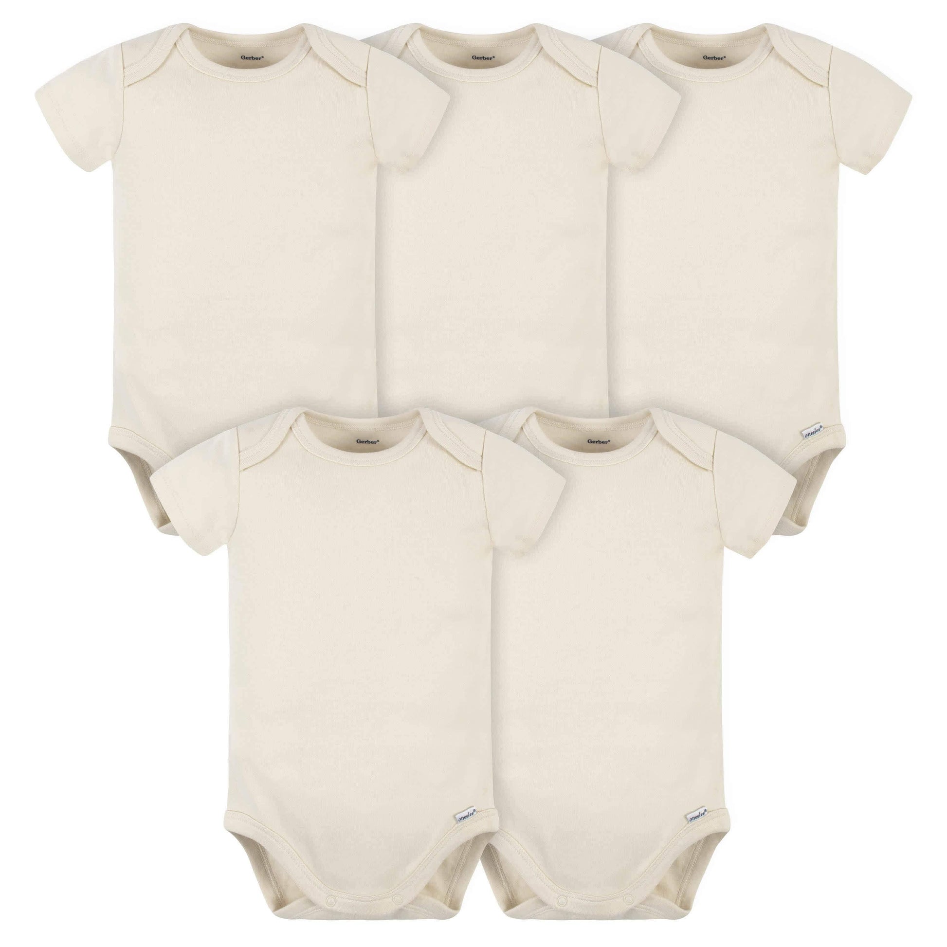 5-Pack Baby Natural Premium Onesies® Bodysuits-Gerber Childrenswear