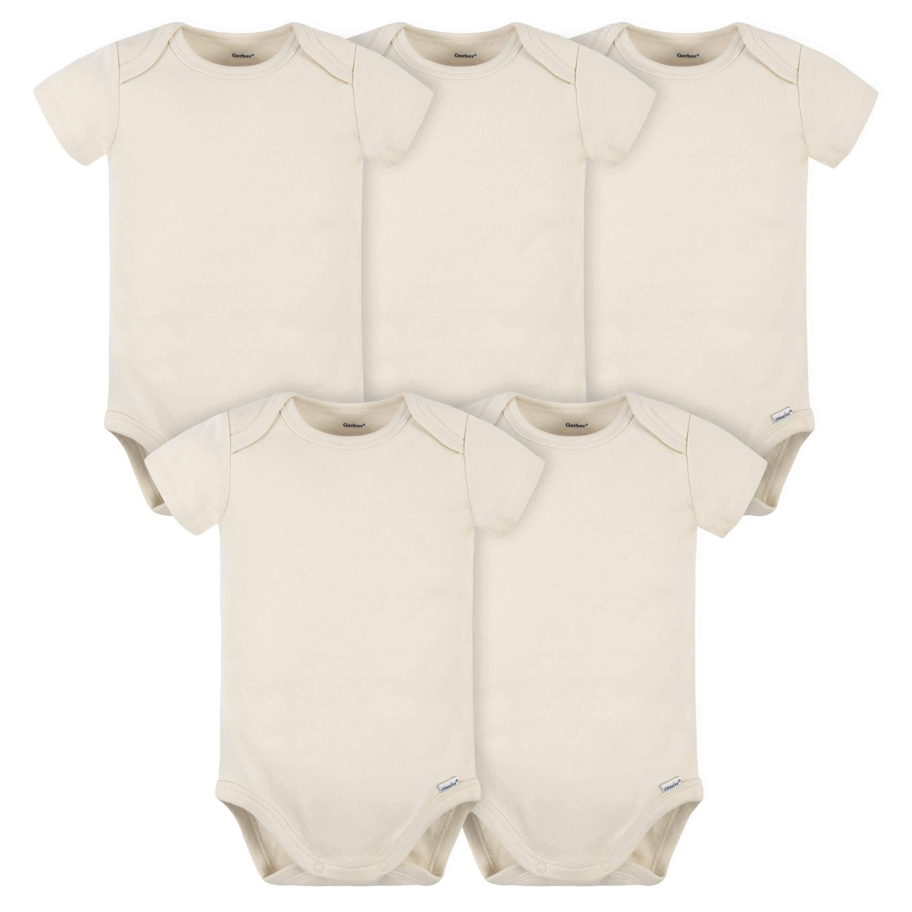 5-Pack Baby Natural Premium Onesies® Bodysuits-Gerber Childrenswear