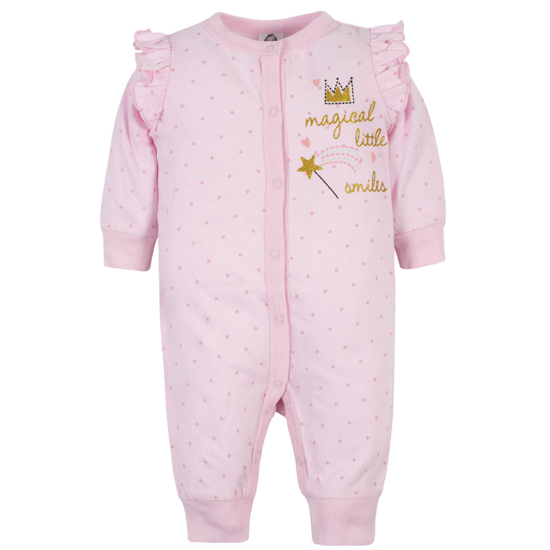 17-Piece Baby Girls Fairy Tale Onesies® Bodysuits, Coverall, Caps, Bibs, Socks, & Burp Cloths Set