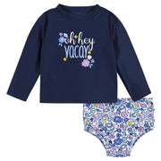 2-Piece Baby & Toddler Girls Vacation Vibes Rash Guard & Swim Bottoms Set-Gerber Childrenswear