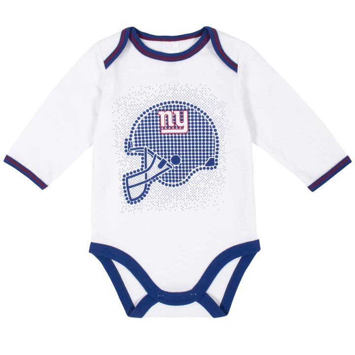 New York Giants 3-Piece Baby Boys Bodysuit, Pant, and Cap Set-Gerber Childrenswear