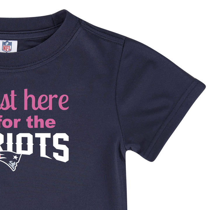New England Patriots Girls Short Sleeve Tee Shirt-Gerber Childrenswear