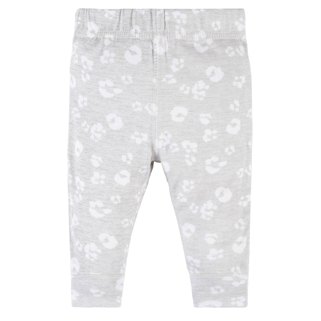 3-Piece Baby Girls Purrfectly Wild Short Sleeve Onesies® Bodysuits & Pants Set-Gerber Childrenswear