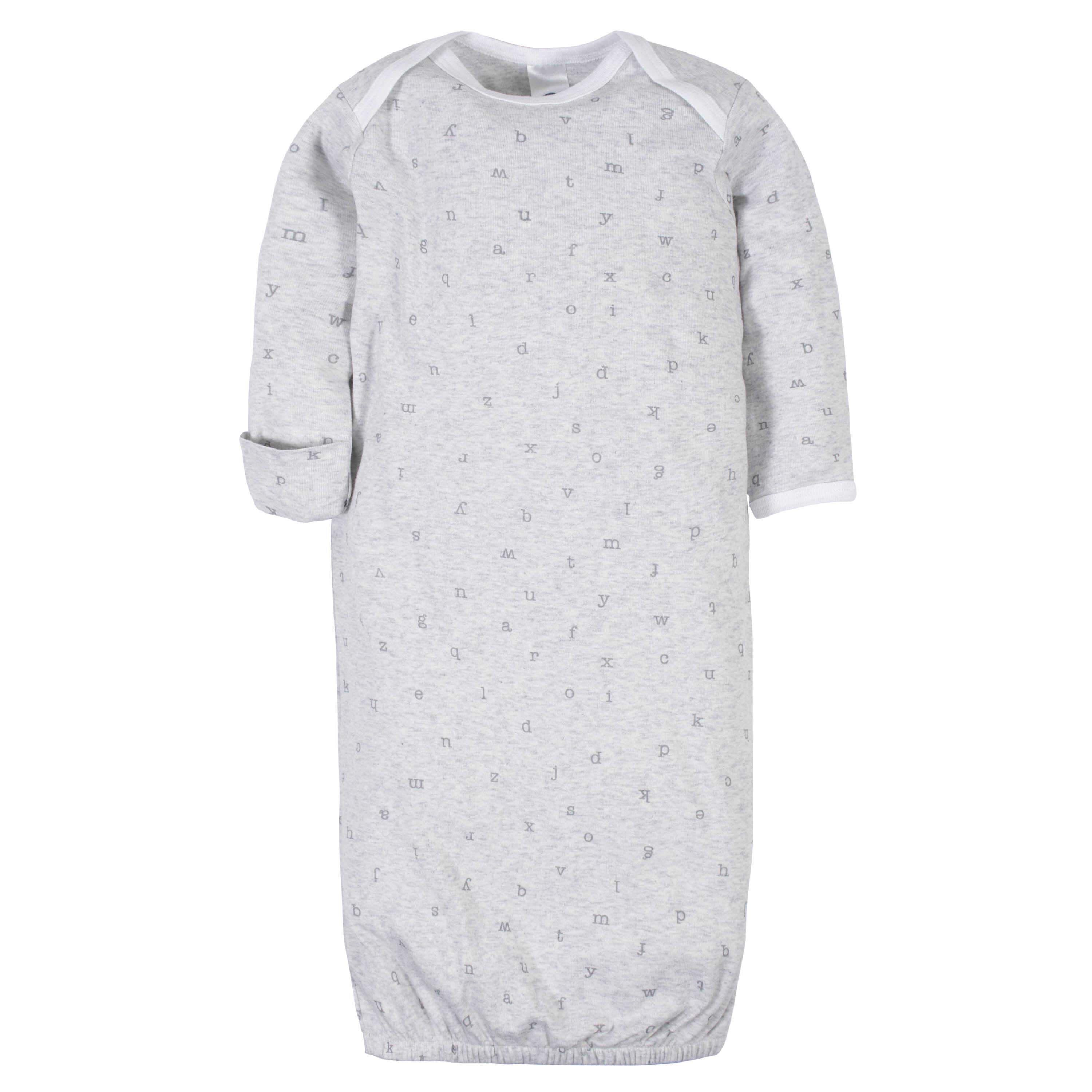 Gerber® 4-Pack Baby Neutral Words Gowns (Preemie)-Gerber Childrenswear