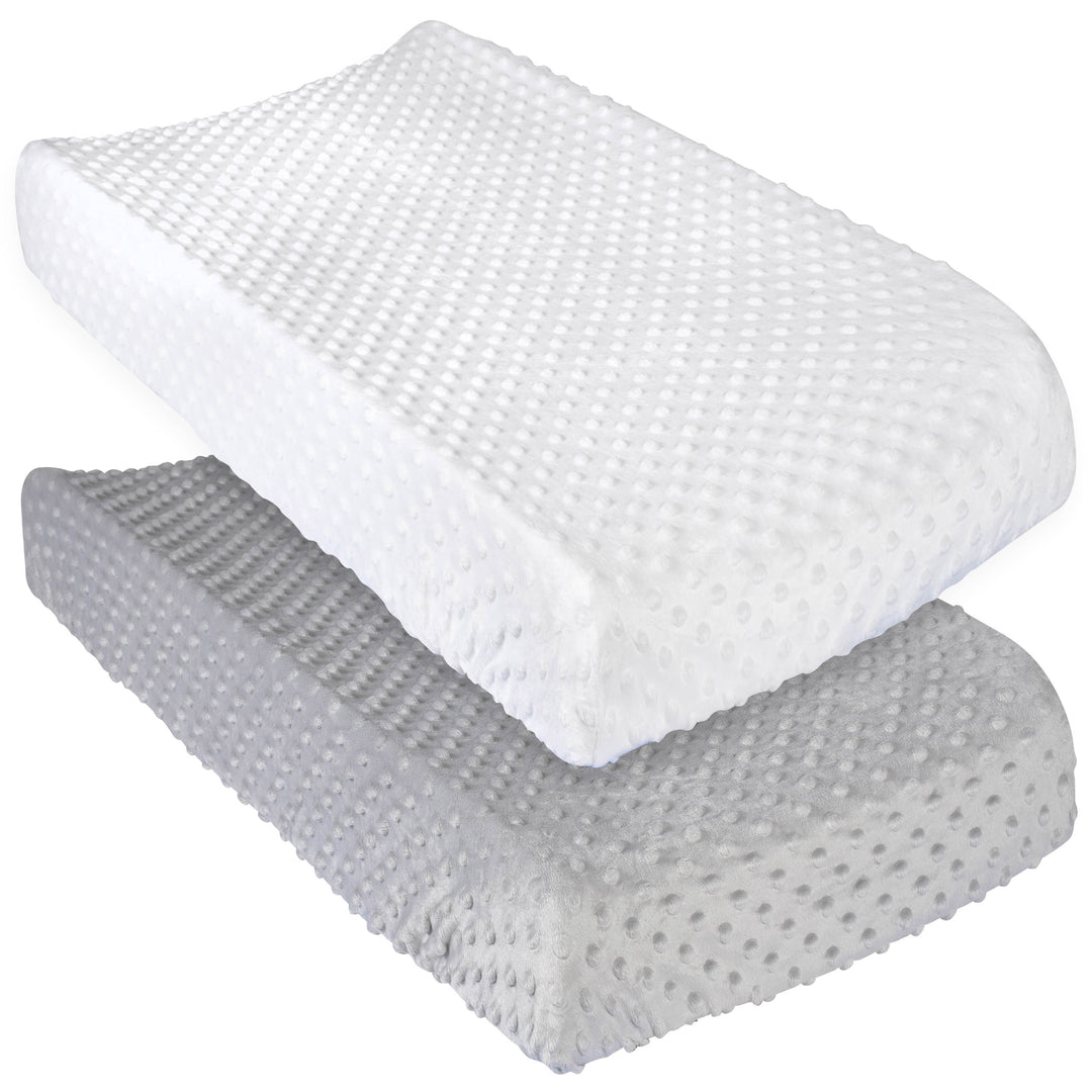 Gerber 2-Pack Baby Neutral Gray/White Changing Pad Covers