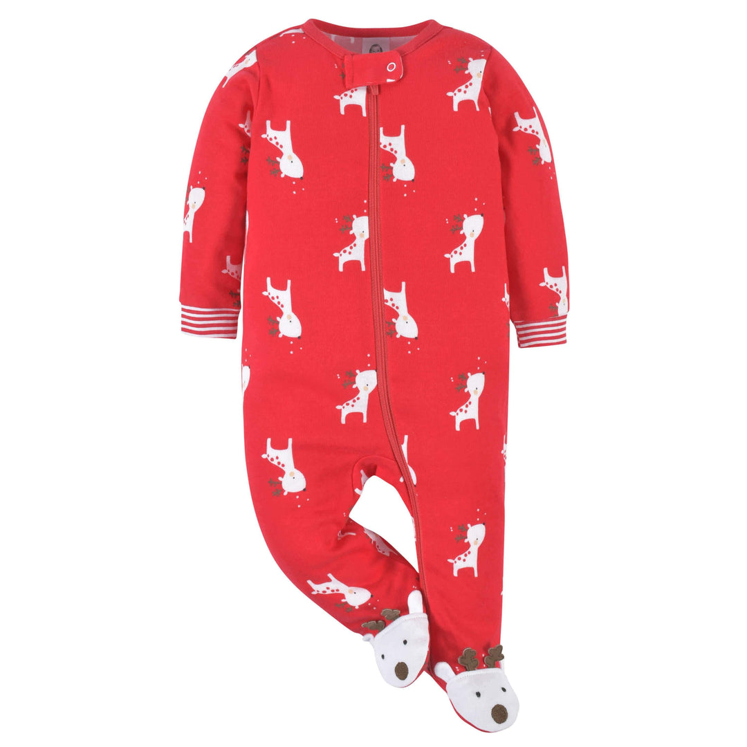 2-Piece Baby Neutral Reindeer Sleep 'n Play & Hat-Gerber Childrenswear